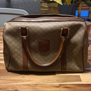 Celine Tan and Brown Boston Bag